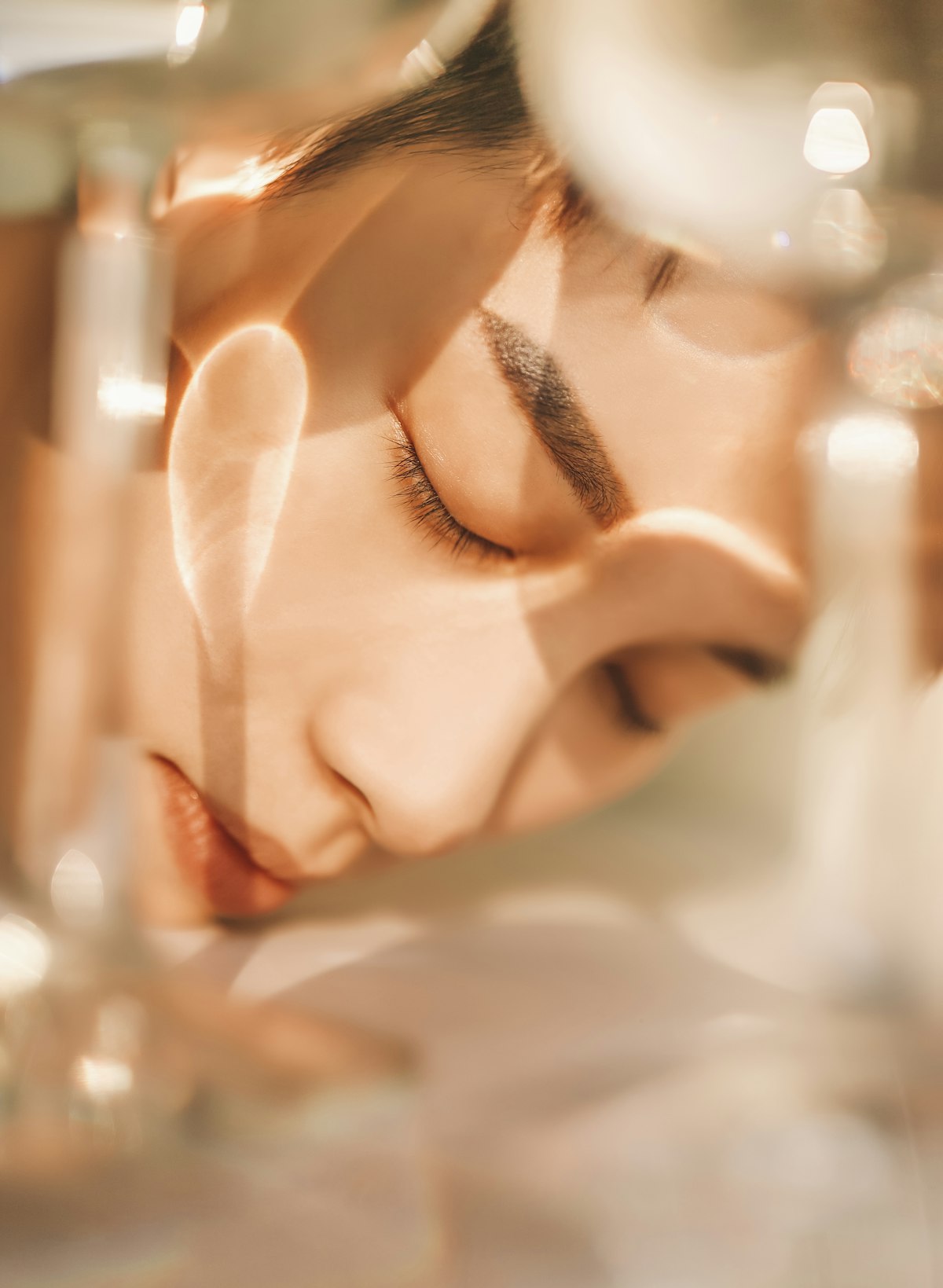 A natural glow with warm, soft light across the face